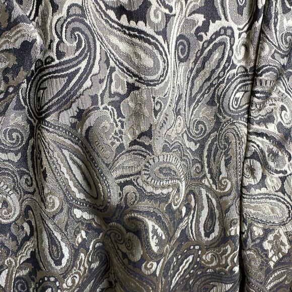 Judith Hart Womens Gold Metallic Paisley Print Lined Blazer Jacket Size 12 - Picture 4 of 12